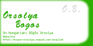 orsolya bogos business card